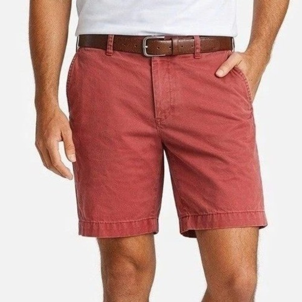 Southern Tide Chino Shorts Men's 35 Red Pima Cotton Modal Casual Classic